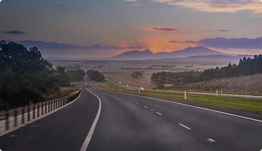Scenic Open Road at Sunrise – Ideal for 4WD Touring