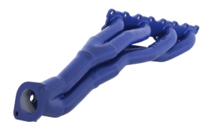 Torqit Y62 Patrol blue ceramic-coated performance header side view
