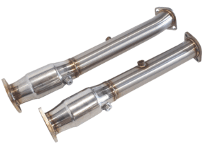 Pair of Torqit high flow catalytic converters for Y62 Nissan Patrol