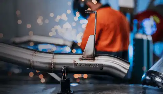 4WD Performance stainless steel exhaust fabrication at Torqit workshop