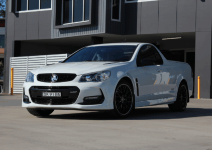 White Holden SS Ute with Walkinshaw kit upgrade at Torqit Performance Centre.